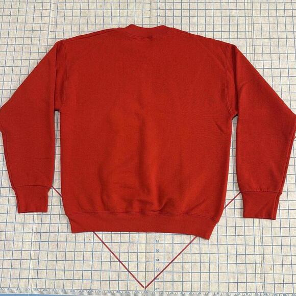 Vintage 90s Blank Red Fruit Of The Loom Best Sweatshirt Size Medium Made In USA - Picture 13 of 15